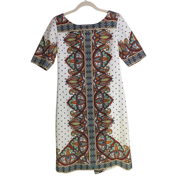 ANTONIO MELANI Dresses & Skirts - Antonio Melani Paisley Shift Dress Women Size 2 Multicolor Zip Back